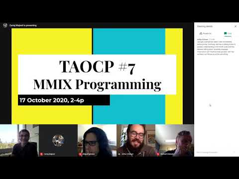 MMIX Programming - TAOCP Meetup #7