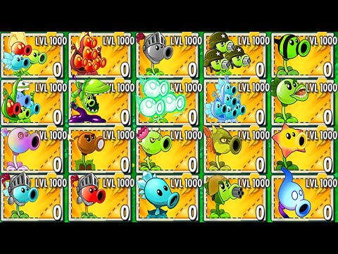 All Pea Lvel 1000 Plants Power-Up! in Plants vs Zombies 2 (PVZ2 Version 8.8.1)