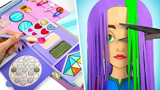 Haar und Make-up Verwandlung für eine Papierpuppe | DIY-Beauty
