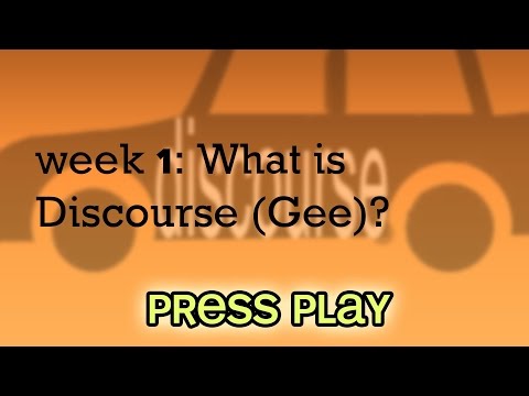 Gee: What is Discourse