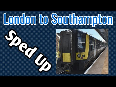 London Waterloo to Southampton Central | Full Journey In 5 Minutes | Sped Up | SWR 444 Desiro