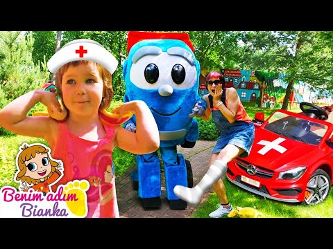 Bianka ile doktor oyunları. Hastaneye gidiyoruz! Oyuncaklarla kız videoları