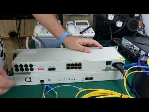 8 port FXS/FXO 19' rack mount POTS Telephone over Fiber Multiplexer