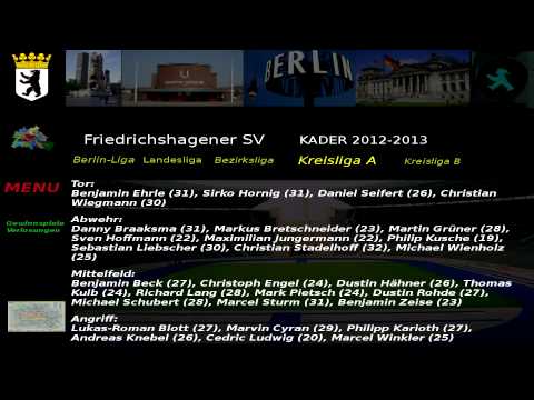 Friedrichshagener SV Kader 2012-2013 Kreisliga A 2. Abteilung