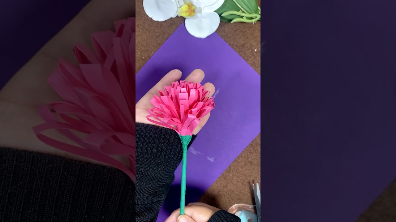 🌸 Flor de Papel Fácil para Niños – Manualidad Divertida 🌸