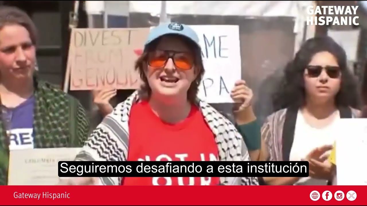 Graduates of the School of International and Public Affairs chanted "Free Palestine".