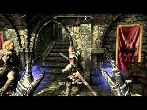 Skyrim High Level Mage Gameplay - Stormcloak Quests - Battle for Solitude