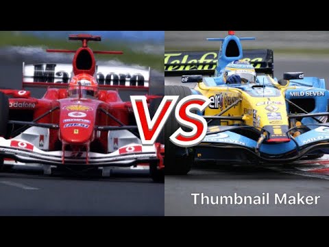 Ferrari F2004 vs Renault RB26 straight line speed (unfair) F1 2017