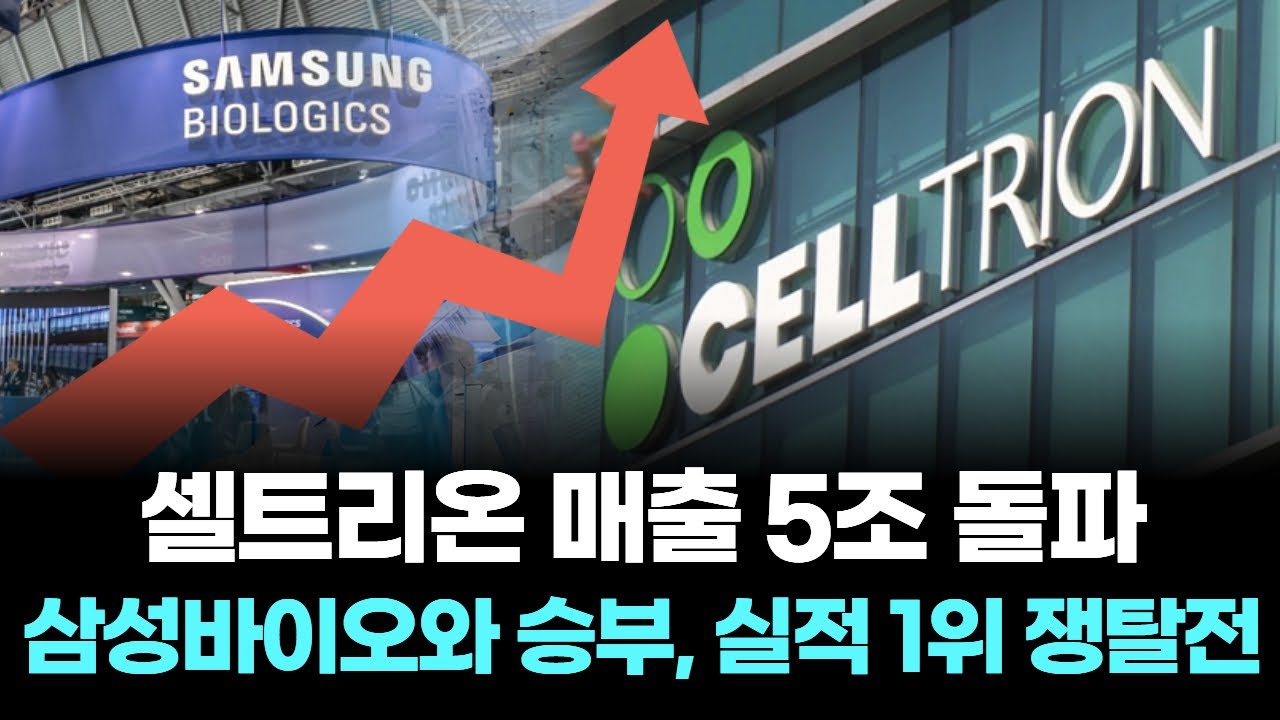 셀트리온, 매출 5조 원 돌파로 '바이오 원톱' 타이틀 매치