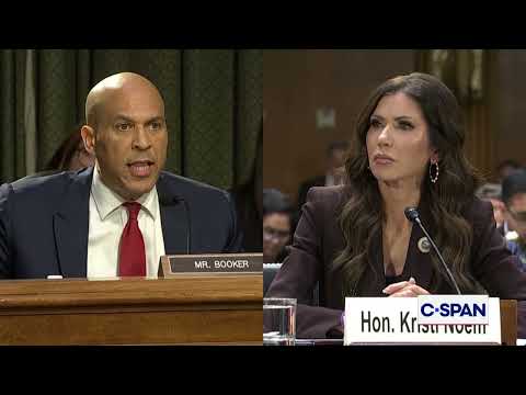 Sen. Cory Booker (D-NJ) to Sec. Kristi Noem: "You seem to have no situational awareness whatsoever."