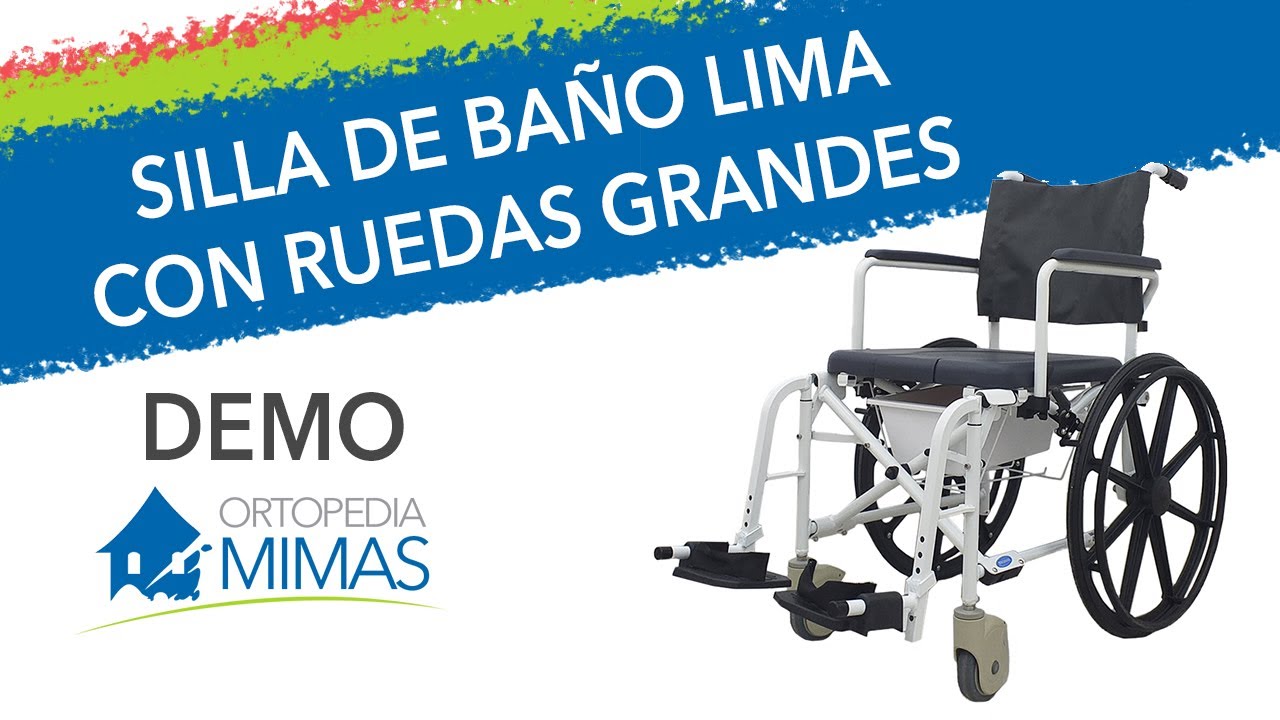 Silla Lima para ducha y WC con Ruedas de 24 Pulgadas