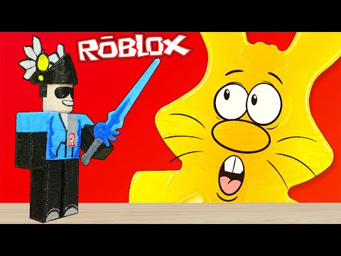 ГЕРОЙ ИЗ РОБЛОКС 3Д РУЧКОЙ ДЛЯ ЖЕЛЕЙНОГО ЗАЙЦА ХАРИТОНА ROBLOX