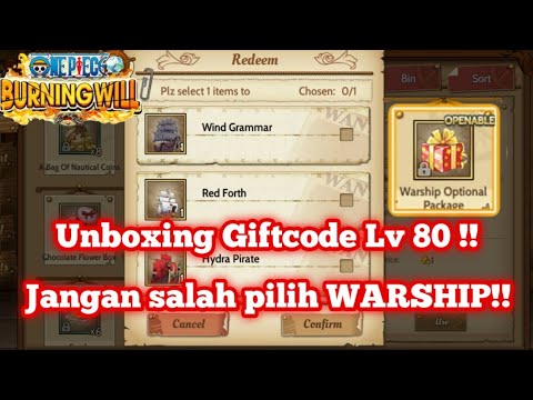 UNBOXING GIFTCODE!! JANGAN SAMPAI SALAH PILIH WARSHIP 🔥 | OP Burning Will English