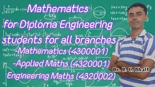 Teaching and Evaluation scheme, detailed GTU syllabus of mathematics subject for diploma students