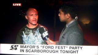 LIVE INTERVIEW GONE WRONG... BUT FUNNY!! FORD FEST 2014! ROB FORD "FORD MORE YEARS"