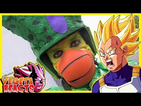 Vegeta Reacts To THE CELL SAGA IN 5 MINUTES (DRAGONBALL Z LIVE ACTION)