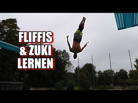 Doppelsalto MIT (halber) SCHRAUBE lernen! // Zuki & Fliffi Tutorial, Tipps und Tricks