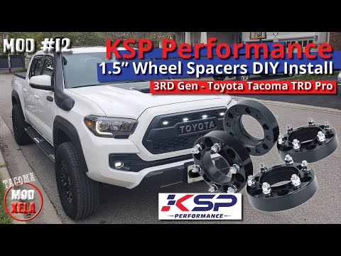 KSP Performance 1.5\" hub centric wheel spacers DIY install on 2019 Toyota Tacoma TRD Pro, Mod #12
