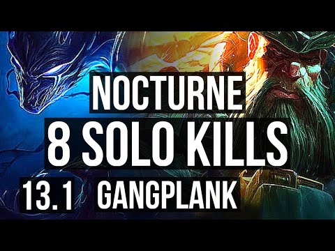 NOCTURNE vs GP (TOP) | 8 solo kills, 500+ games, 1.1M mastery | KR Diamond | 13.1