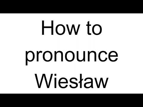 How to Pronounce Wiesław (Polish)