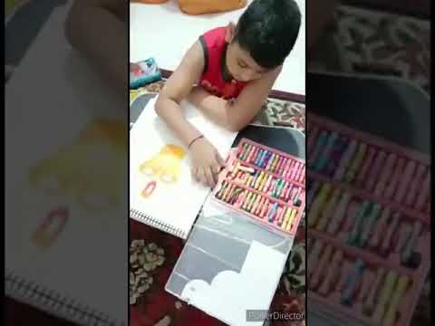 Maa Durga painting done by Sagnik.