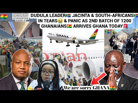 DUDULA LEADER JACINTA🇿🇦 IN TEARS😭 & PANIC AS 2ND BATCH OF OVER 1200 GHANAIANS🇬🇭 LEAVES SOUTH-AFRICA