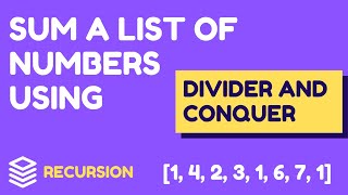 Summation of a list of numbers using Divide and Conquer in Python