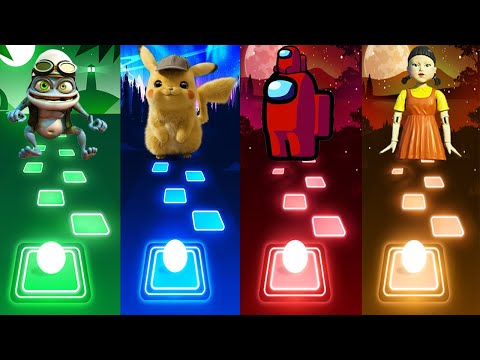 Pikachu VS Squid Game VS Among us VS Crazy Frog - Tiles Hop EDM RUSH!