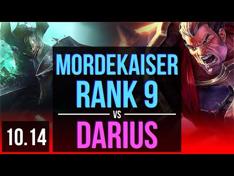 MORDEKAISER vs DARIUS (TOP) | Rank 1 Mordekaiser, Rank 9, 11 solo kills | BR Challenger | v10.14