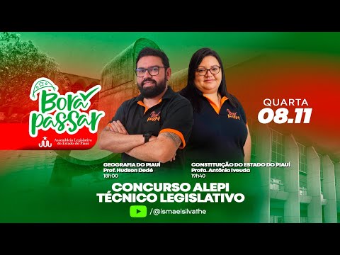 #BoraPassar - Aula 08/11/2023 - Concurso ALEPI - Técnico Legislativo
