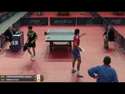 ITTF World Tour Polish Open 2015 TANVIRIYAVECHAKUL Padasak vs ISMAILOV Saadi