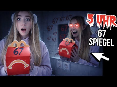 SCHREIBE niemals 67 ZAHL an den SPIEGEL zu HAUS um 3 Uhr nachts (geheimes 67 Meme HAPPY MEAL)