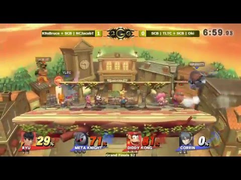 Peoples Champ - K9sBruce/NCJacobT (Red) Vs. TLTC/Oki (Blue) Grand Finals Set 2 - Smash Wii