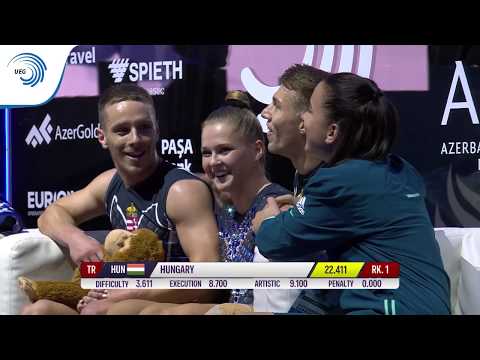 Balazs FARKAS, Daniel BALI & Fanni MAZACS (HUN) - 2019 Aerobics European Champions, trio