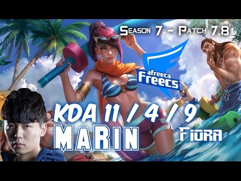 AFs MaRin FIORA vs ROX Lindarang FIZZ Top - Patch 7.8 KR Ranked