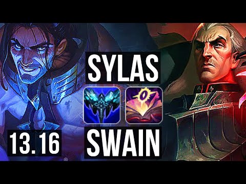 SYLAS vs SWAIN (MID) | 7/0/7, Godlike, 300+ games | EUW Master | 13.16
