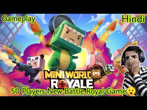 Mini World Royale | Gameplay | Review | Hindi | 50 Player Battle Royal Android Game |