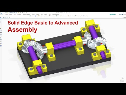 Solid Edge Basic to Advanced Assembly | Transmission to Distant Shafts by Bevel Gear Drive Mechanism