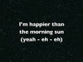 Happier than the Morning Sun by Jon Gibson (with lyrics)
