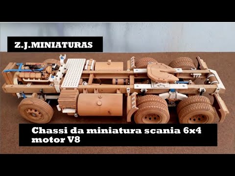 CHASSI DA MINIATURA SCANIA  6X4 MOTOR V8