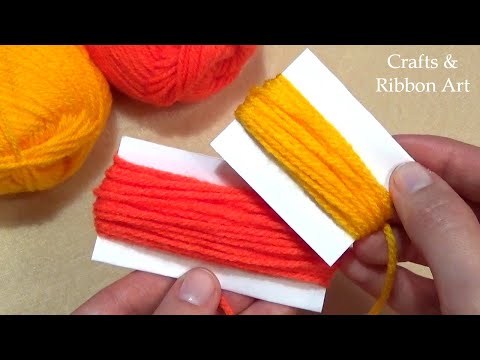 Amazing Woolen Flower Craft Ideas with Paper - Easy Trick -  Hand Embroidery Design -  Sewing Hack