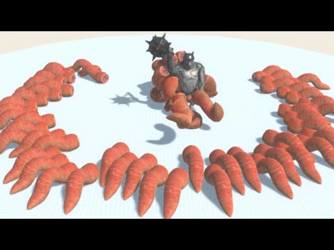 Every Unit surrounded by BLADE WORMS - Animal Revolt Battle Simulator