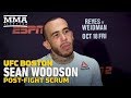 UFC on ESPN 6: Sean Woodson Explains Why He 'Dreads The Day' He's A Betting Favorite - MMA Fighting