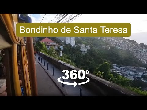 Vídeo 360 andando no Bondinho de Santa Teresa no Rio de Janeiro.