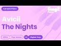 Avicii The Nights Higher Key Karaoke Piano