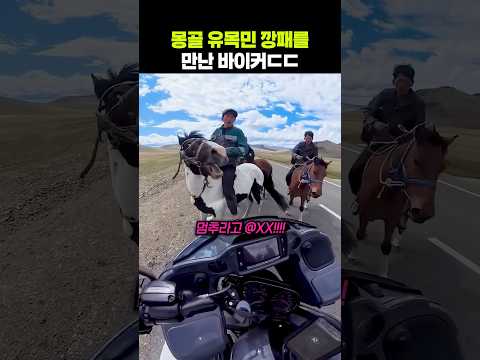 몽골 유목민 도적을 만난 바이커ㄷㄷ