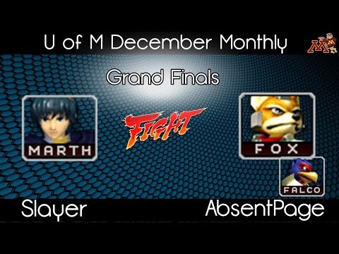 UMN December Monthly GF - Slayer(Marth) vs AbsentPage(Fox/Falco)