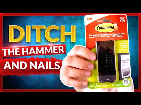 3M COMMAND STRIPS Ditch the Hammer & and Nails keep your walls Damage Free. How to use Command Strip