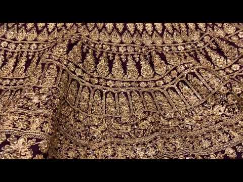 FD-168-SATIN COFFEE #Bridal Lehenga#kapoordesigners.com#shop now-click link at the description area