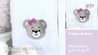 Jogo de Fraldas Boca Mimos Rosa | Ref: 54253